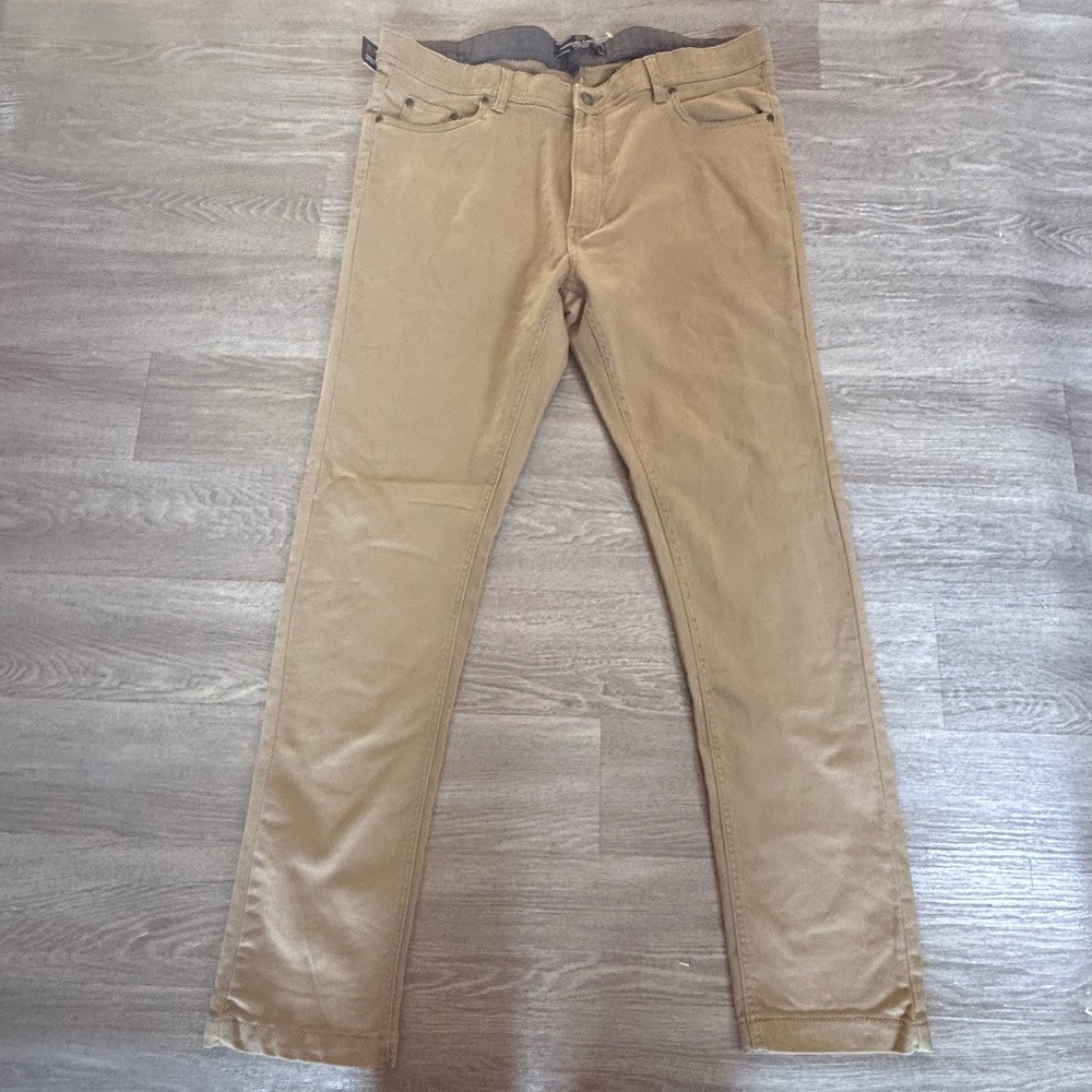 Nickel & Iron Mens Modern Slim Fit Stretch Pants Khaki Tan 38x32 NWT